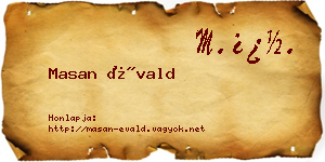 Masan Évald névjegykártya
